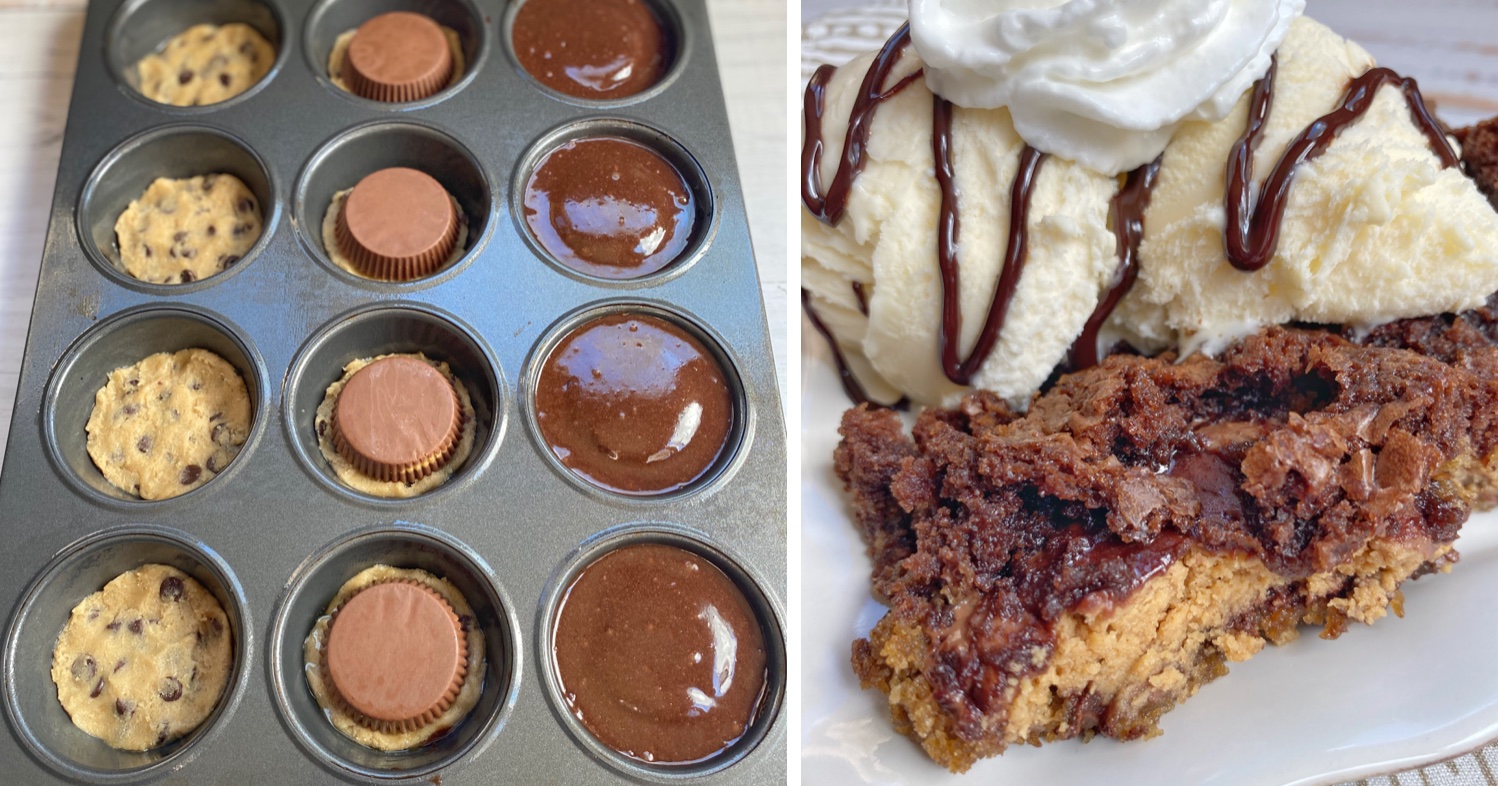 Easy Peanut Butter Cup Brookies: Box Mix Dessert Hack